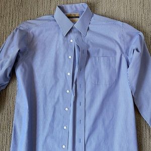 Roundtree & Yorke fitted non iron pinpoint shirt